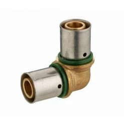 Coude égal à Sertir Profil TH Pour Tube PER NOYON & THIEBAULT - Ø 12 Mm Bague à Sertir En Inox - 3788-12L1