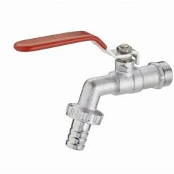 Robinet De Jardin à Sphère 1/4 Tour + Raccord Au Nez M1/2' (15x21) Sortie M3/4' (20x27) / NOYON & THIEBAULT - Ø 15 Mm - 2155-1520ET