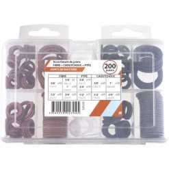Coffret 200 Joints Int Fibre /caout/ptfe 08/12/15/20/26. NOYON & THIEBAULT