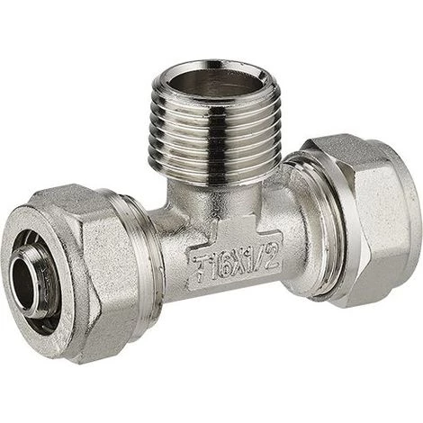 Raccord Multicouche à Compression Té Ø16 - Mâle Au Centre 15x21. NOYON & THIEBAULT 3 Raccord Multicouche à Compression Té Ø16 - Mâle Au Centre 15x21. NOYON & THIEBAULT