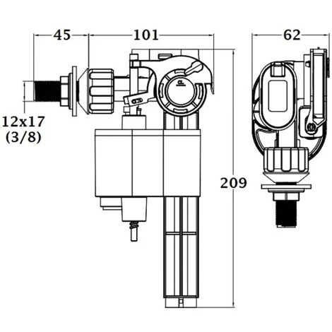 NOYON & THIEBAULT Robinet Flotteur NF Arrivée Latérale Mâle 3/8' 6 NOYON & THIEBAULT Robinet Flotteur NF Arrivée Latérale Mâle 3/8' – Image 4