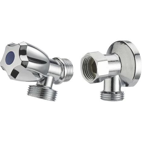 Kit Robinet équerre M1/2 M3/4 + Applique M1/2 F1/2 écrou Libre Chromé. NOYON & THIEBAULT 3 Kit Robinet équerre M1/2 M3/4 + Applique M1/2 F1/2 écrou Libre Chromé. NOYON & THIEBAULT